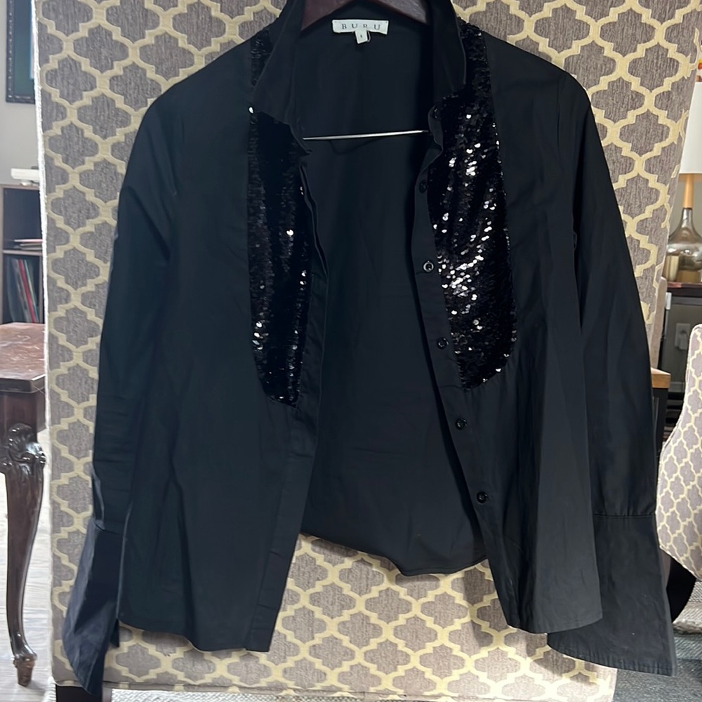 Black Button Up From Buru Size Small - image 1